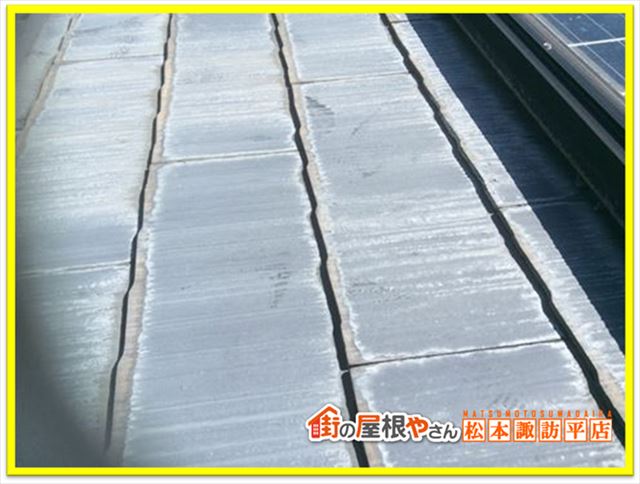 下諏訪町スレート屋根現地調査　屋根全景